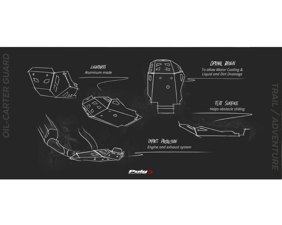 KAWASAKI KLR 650 [2025] – Protetor de Motor – Preto