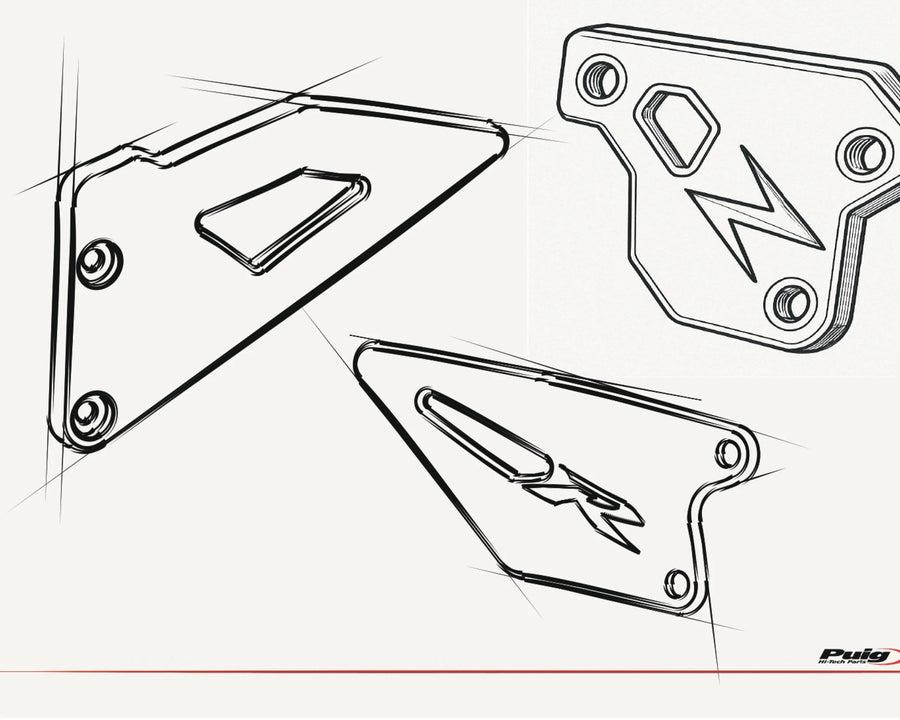 KAWASAKI Z 900 SE [2025] – Placas de calcanhar – Preto