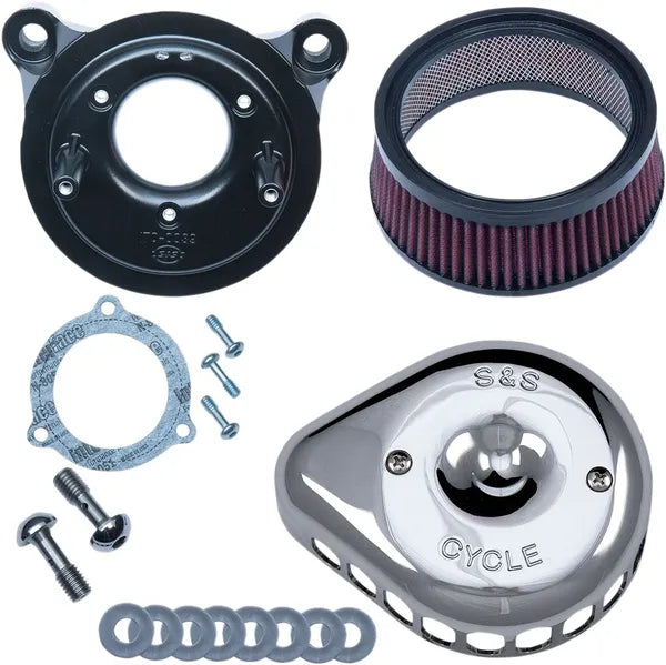 Harley-Davidson FLSTFB 1690 Fat Boy Special [2016-2017] - Mini Teardrop Stealth Luftfilter-Kit – Oberfläche: Silber – Bild 2