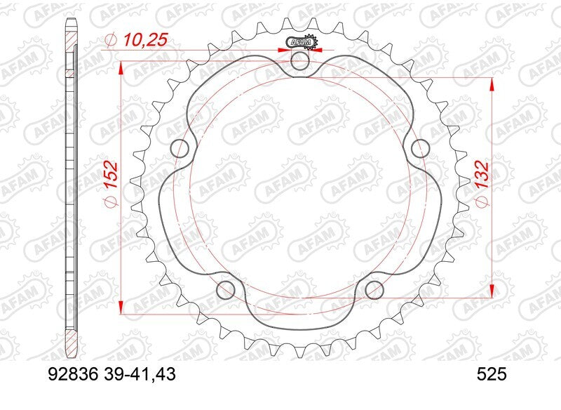 MV Agusta Turismo Veloce 800 Lusso SCS [2021-2025] - Kettenkit 525XSR2 16/39 Super-verstärkt - Standard Kettenrad
