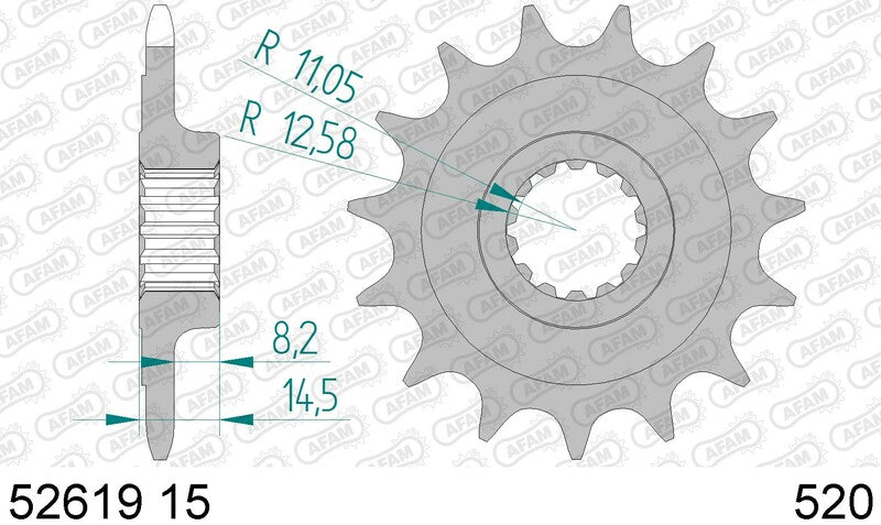 Ducati 698 Hypermotard Mono RVE [2024-2026] - Kettenkit 520XHR2 15/42-110 - Standard Kettenrad