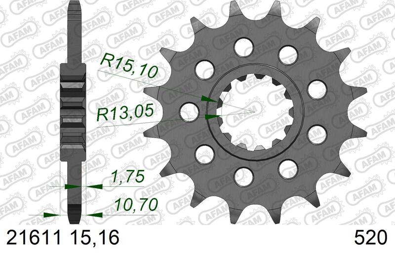 Yamaha MT-07 Y-AMT [2025-2026] - Kettenkit 520XSR 16/43-108 - Standard Kettenrad
