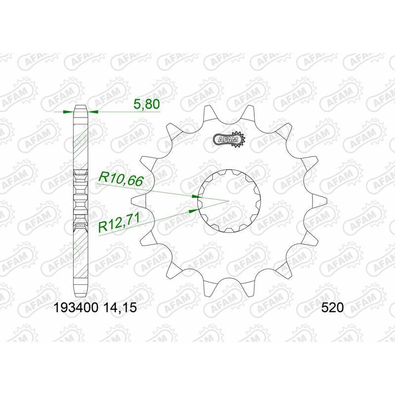 CF Moto 675 SR-R [2025-2026] - Jogo de corrente 520 XSR - 15/48-114 - Roda dentada em aço padrão