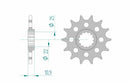 Yamaha YZF R6 RJ03 [1999-2002] - Kettensatz 520 XSR - 16/48-116 - Kettenrad Alu Standard