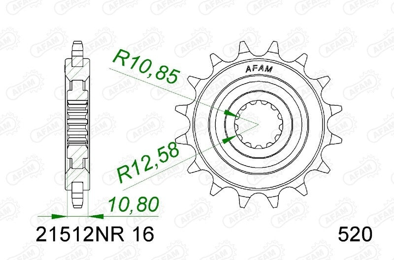 Yamaha XJ 6 N (RJ 22) [2013-2016] - Kettenkit 520 XSR4 - 16/46-118 - Standard Kettenrad Stahl