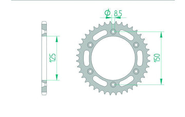 Ktm 890 DUKE [2021-2023] - Kettenkit 520 XSR4 - 16/41-116 - Standard Kettenrad Stahl