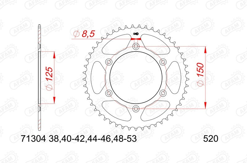 Ktm 790 DUKE ABS [2018-2026] - Kettenkit 520 XSR4 - 16/41-116 - Standard Kettenrad Stahl