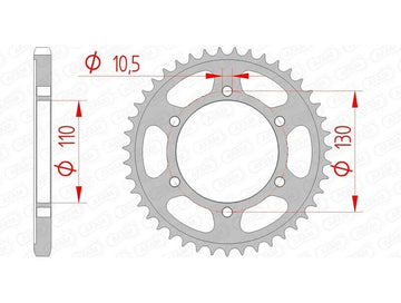 Suzuki GSX-S 1000 GX [2024-2026] - Kettenkit 525 XHR4 - 17/44-116 - Standard Kettenrad Stahl
