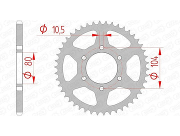 Kawasaki Z 650 RS SE [2024] - Kettenkit 520 XHR4 - 15/46-114 - Standard Kettenrad Stahl