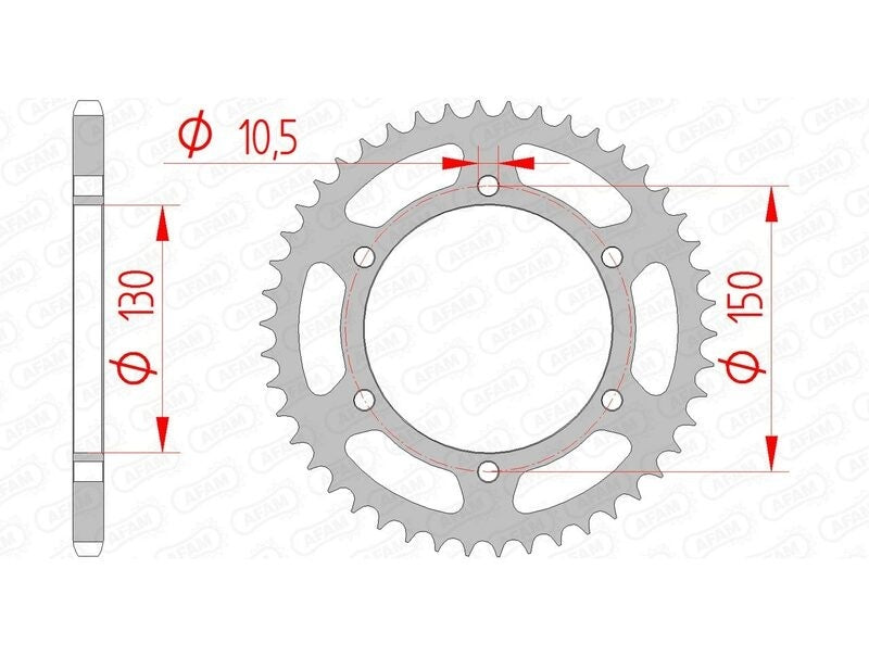 Yamaha XJ 6 N ABS (RJ 22) [2013-2016] - Kettenkit 520 XSR4 - 16/46-118 - Standard Kettenrad Stahl