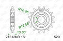 Yamaha XJ 6 N ABS (RJ 22) [2013-2016] - Kettenkit 520 XSR4 - 16/46-118 - Standard Kettenrad Stahl