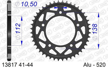 Yamaha YZF-R1M [2020-2024] - Kettenkit 520 XHR4 - 16/41-114 - Standard Kettenrad Alu