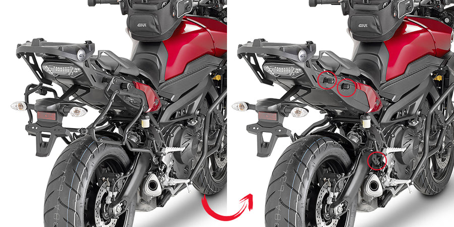 YAMAHA MT 09 TRACER [2015-2017] - Porta-malas lateral de liberação rápida