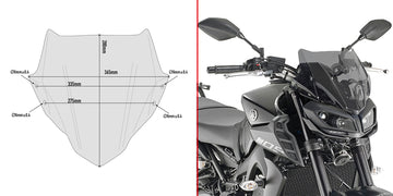YAMAHA MT 09 MT 09 SP MT 09 TRACER [2017-2020] - Pára-brisa específico
