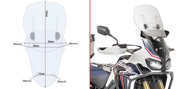 HONDA CRF 1000 L AFRICA TW [2016-2017] - Pára-brisa deslizante específico