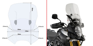 SUZUKI DL 1000 V STROM [2017-2019] - Pára-brisa deslizante específico