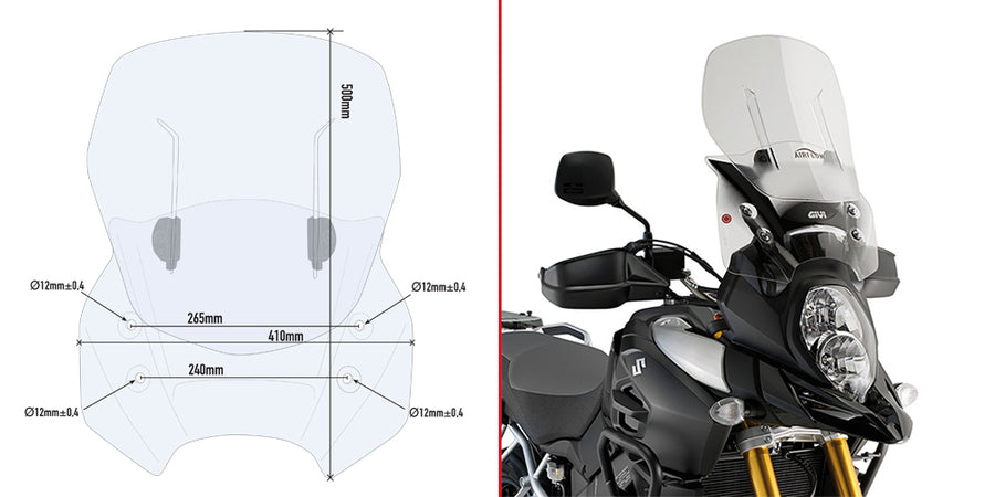 SUZUKI DL 1000 V STROM [2017-2019] - Pára-brisa deslizante específico