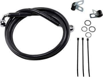 Harley Davidson Fxsts [DRAG SPECIALTIES] - Kit de linha de freio de vinil preto estendido