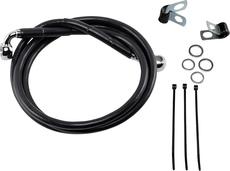 Harley Davidson Fxsts [DRAG SPECIALTIES] - Kit de linha de freio de vinil preto estendido