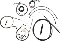 Harley Davidson Fxsbse [LA CHOPPERS] - Kit completo de cabo/linha de freio trançado à meia-noite