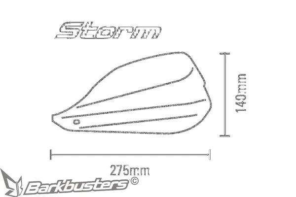 Ducati DS 900 [BARKBUSTERS] – Protetores de mão STORM para guiador de 22 mm