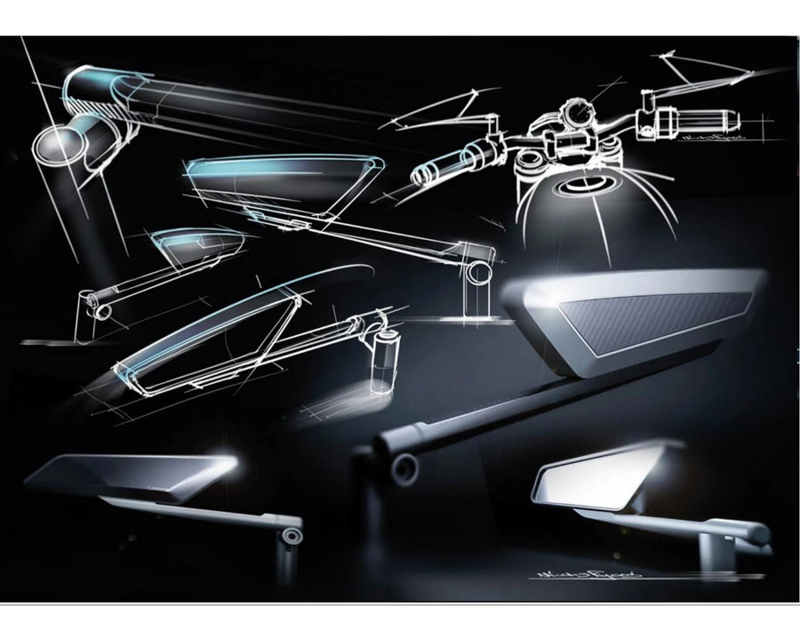 KTM 890 DUKE R [2025] – Espelho retrovisor do para-brisa com carenagem HyperNaked