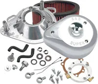 Harley-Davidson FXDBB 1690 Dyna Street Bob Special [2014-2015, 2015] - Mini Teardrop Stealth Luftfiltersatz – Oberfläche: Silber – Bild 7