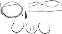 Harley Davidson FLS [LA CHOPPERS] - Kit completo de cabo/linha de freio trançado em aço inoxidável