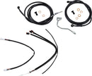 Harley Davidson flhrxs [BURLY BRAND] - Kit completo de cabo/linha de guiador de vinil preto para cabide Ape-1