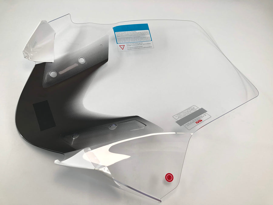 Pára-brisa MBK Tryptik 125 (14-17) e Yamaha Tricity 125 155 (14-24) transparente, 690 mm de altura, 630 mm