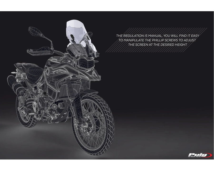 BMW F 800 GS [2025] – Tela ajustável – Transparente