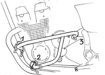 Honda CB 750 F sevenfifty [1992-2003] - proteção do motor cromada