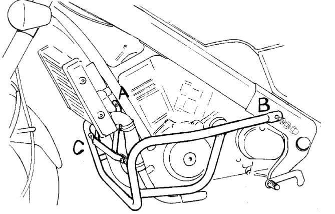 Honda NTV 650 [1988-1998] - Barra de proteção ao motor