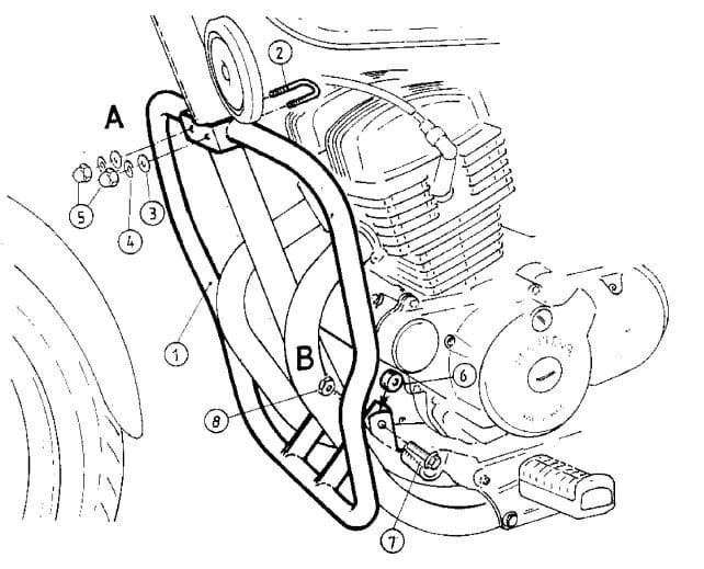 Honda CA 125 Rebel [1995-2001] - Protetor de motor cromado