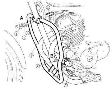 Honda CMX 250 Rebel [1996-2001] - Barra de proteção ao motor