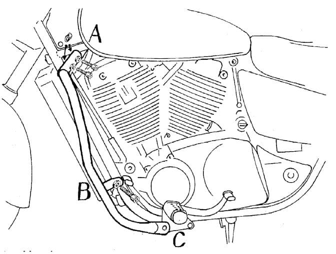 Honda VT 1100 C3 Shadow [1998-2001] - Barra de proteção ao motor