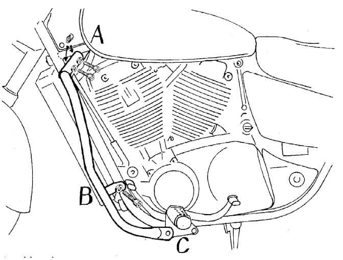 Honda VT 1100 C3 Shadow [1998-2001] - Barra de proteção ao motor