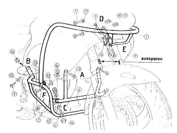 Honda NT 650 V Deauville [1998-2005] - Barra de proteção ao motor