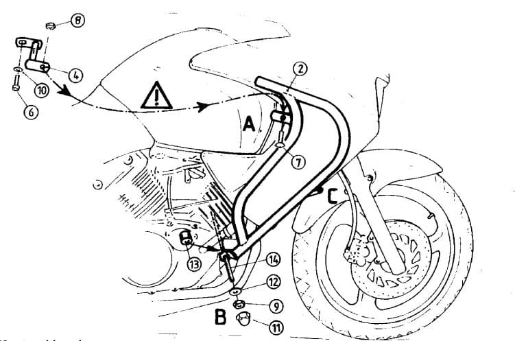 Honda Varadero 125 [2001-2006] - Barra de proteção ao motor