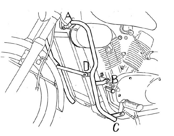 Kawasaki VN 1500 [1988-2004] - Barra de proteção ao motor