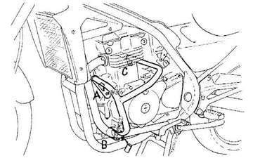 Kawasaki ER-5 [1997-2000]-Barra de proteção ao motor