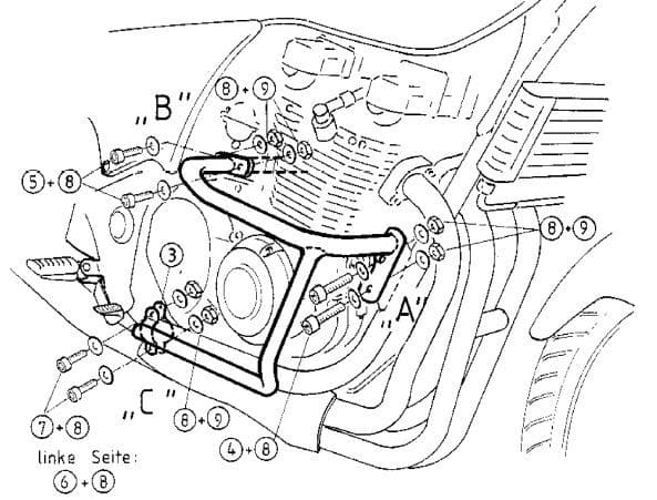 Kawasaki ZR-7 [1999-2003] - Protetor de motor