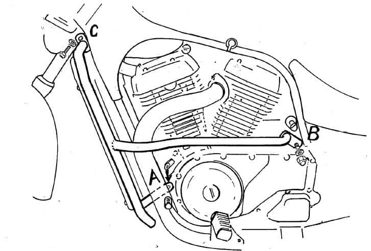 Suzuki vs 750 [1986-2000] - Barra de proteção ao motor