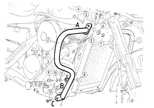 Suzuki VZ 1600 Marauder [2004-2005] - Barra de proteção ao motor