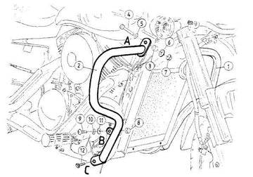 Suzuki VZ 1600 Marauder [2004-2005] - Barra de proteção ao motor