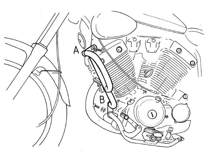 Yamaha XV 535 [1988-2003] - Barra de proteção ao motor