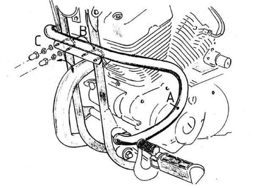 Yamaha XV 125 [1989-2002] - Barra de proteção ao motor