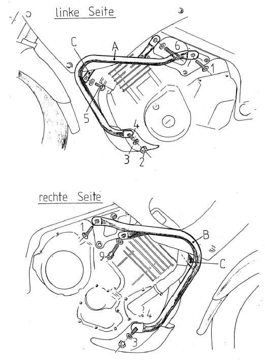Yamaha TDM 850 [1991-2001] - Barra de proteção ao motor