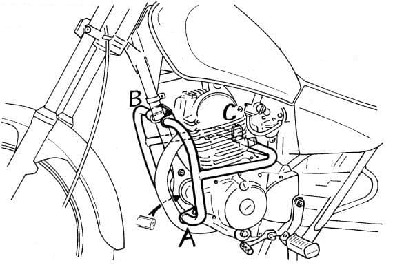 Yamaha SR 125 [1996-2001] - Protetor de motor