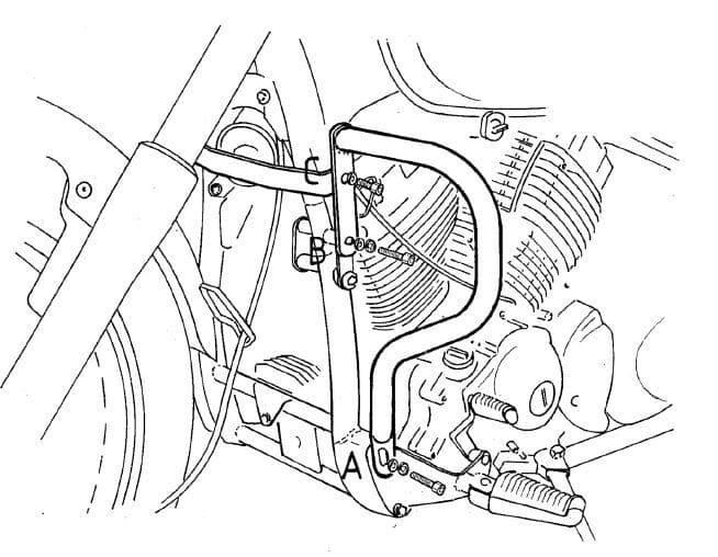 Yamaha XVS 650 Drag Star [1996-2003] - Barra de proteção ao motor